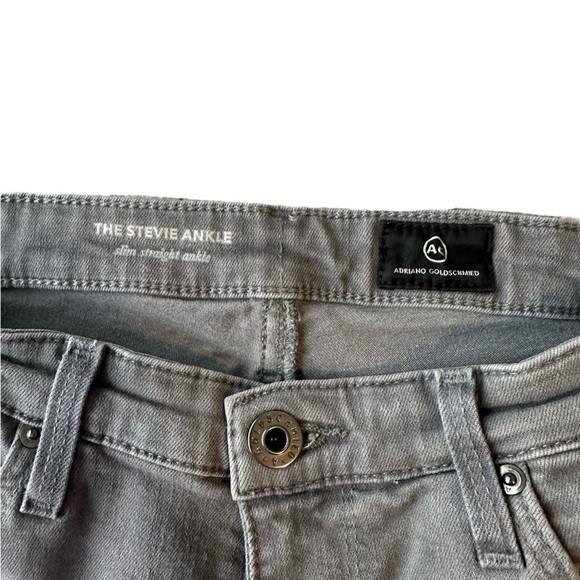 AG Adriano Goldschmied Stevie Slim Straight Ankle Jean gray size 26R - Picture 3 of 12